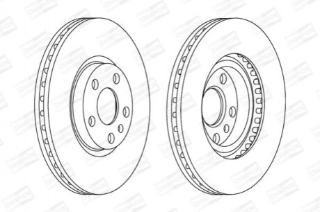 Гальмівні диски – 2 шт. (передні) CHAMPION 561967CH (фото 1)