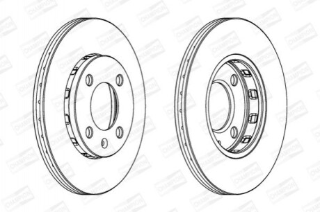 Гальмівний диск вентильований (передній) CHAMPION 561981CH (фото 1)