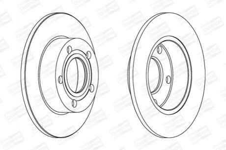 Гальмівні диски – 2 шт. (задні) CHAMPION 562005CH (фото 1)