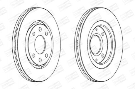 Гальмівний диск (передній) CHAMPION 562027CH (фото 1)