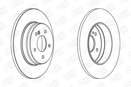 CHAMPION DB Диск тормозной задний W/S210 96- 562051CH