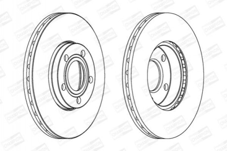 Тормозной диск (передний) CHAMPION 562052CH (фото 1)
