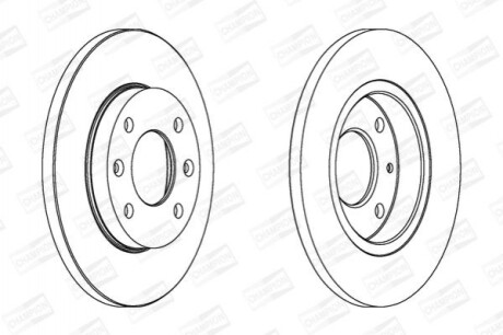 Гальмівні диски – 2 шт. (передні) CHAMPION 562055CH (фото 1)