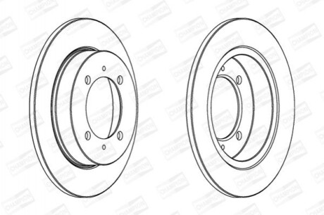CHAMPION MITSUBISHI Диск тормозной задн.Carisma 95-,Space Star 98-,Volvo S40,V40 562059CH