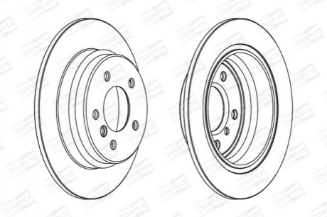 Тормозной диск (задний) CHAMPION 562062CH (фото 1)