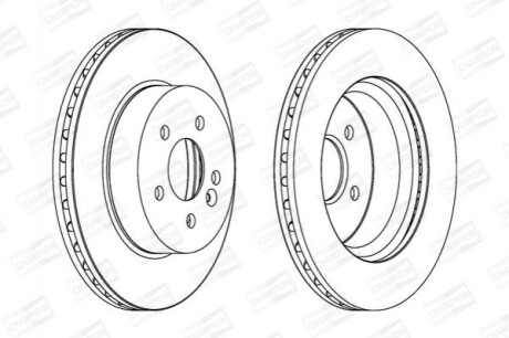 Гальмівний диск вентильований (передній) 562099CH