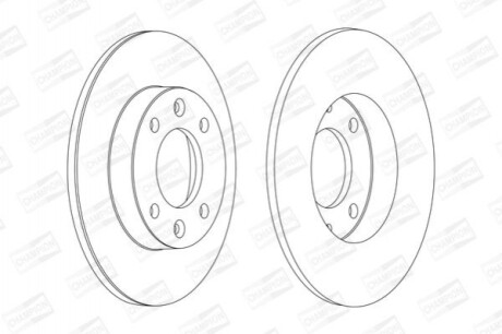 Гальмівні диски – 2 шт. (задні) CHAMPION 562130CH (фото 1)