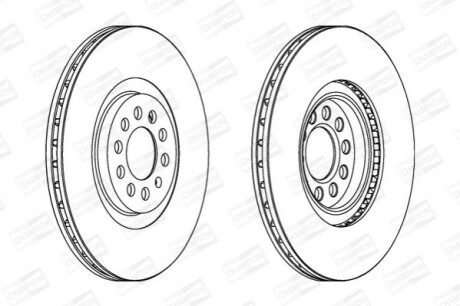 Тормозной диск (передний) CHAMPION 562132CH (фото 1)