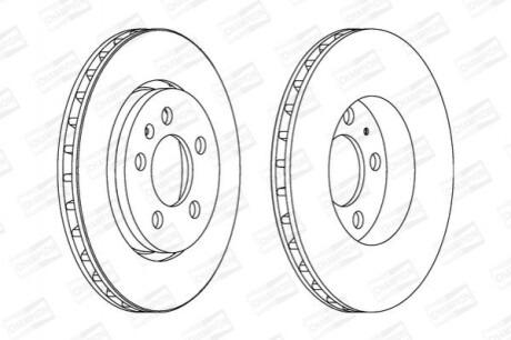 CHAMPION VW Диск тормозной задн.(вентил.)  Golf IV, New Beetle Audi A3/ TT/S3Skoda Octavia 562133CH