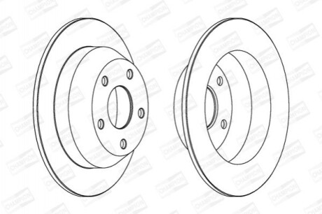 Гальмівний диск (задній) CHAMPION 562148CH (фото 1)