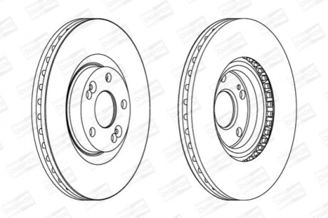 Тормозной диск (передний) CHAMPION 562150CH (фото 1)