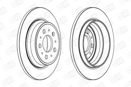 CHAMPION VOLVO Диск тормозной задн.S60/S80 V70/XC70 562174CH