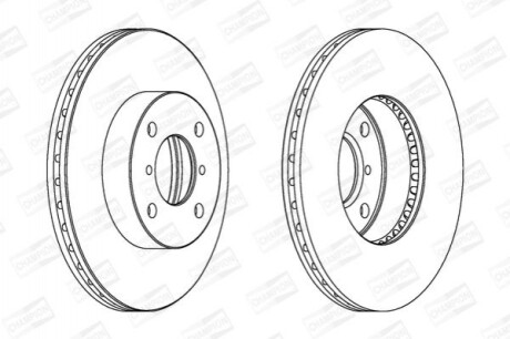 Гальмівний диск (передній) CHAMPION 562179CH (фото 1)