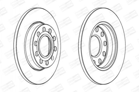 Гальмівні диски – 2 шт. (задні) CHAMPION 562191CH (фото 1)