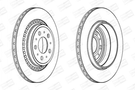 CHAMPION VOLVO Диск тормозной задн. &quot;17&quot; XC90 02- (336*30) 562218CH