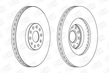 Гальмівний диск (передній) CHAMPION 562239CH1 (фото 1)