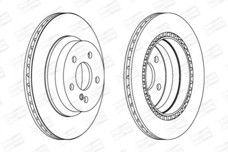 Гальмівний диск (задній) CHAMPION 562242CH (фото 1)