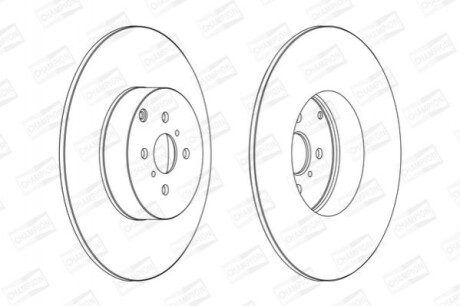 Гальмівний диск (задній) CHAMPION 562261CH (фото 1)