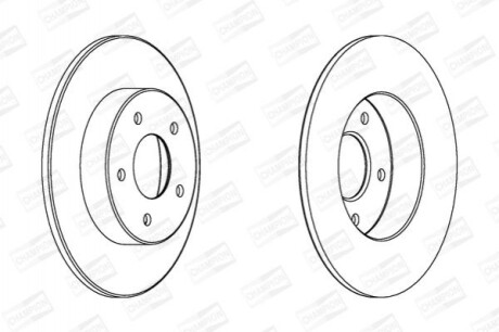 Гальмівний диск (задній) CHAMPION 562264CH (фото 1)