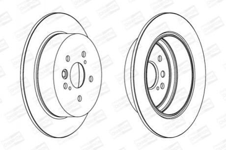 Гальмівний диск (задній) CHAMPION 562288CH (фото 1)