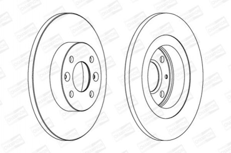 Гальмівні диски – 2 шт. (передні) CHAMPION 562293CH (фото 1)