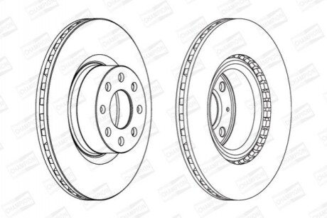 Гальмівний диск передній Fiat Doblo, Punto / Opel Corsa 562297CH