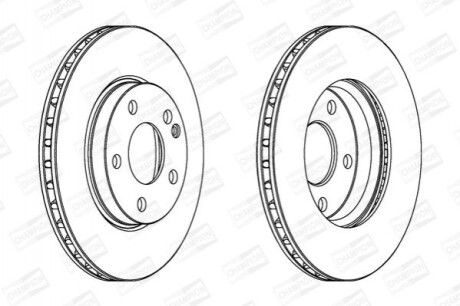 Гальмівний диск (передній) CHAMPION 562312CH (фото 1)
