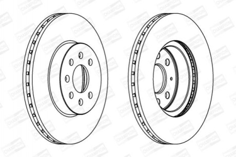 Гальмівний диск (передній) CHAMPION 562315CH (фото 1)