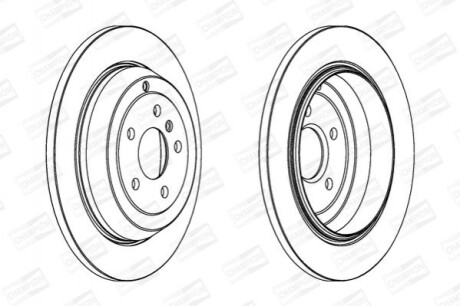 CHAMPION DB Диск тормозной задний W164, W251 562324CH