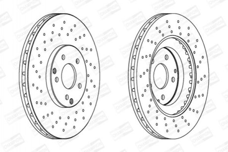 Гальмівний диск (передній) CHAMPION 562354CH-1 (фото 1)