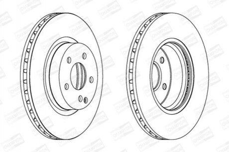 Гальмівний диск передній Mercedes CLS, E-Class / Saab 9-3 CHAMPION 562386CH (фото 1)