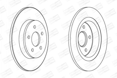 Тормозные диски - 2 шт. (задние) CHAMPION 562411CH (фото 1)