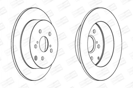 CHAMPION TOYOTA Диск тормозной задн.Corolla 01- 562415CH