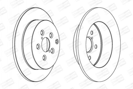 Гальмівний диск (задній) CHAMPION 562418CH (фото 1)