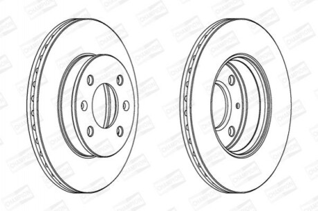 Гальмівний диск (передній) CHAMPION 562425CH (фото 1)