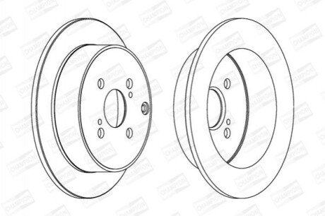 Гальмівний диск (задній) CHAMPION 562431CH (фото 1)