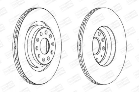 CHAMPION VW Диск тормозной задн. Audi A3Golf VI,VII,Passat,Skoda SuperB II 05- 562432CH