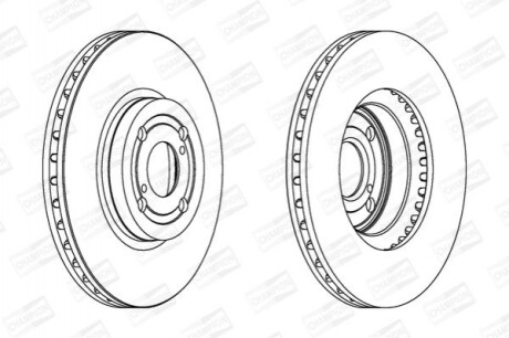 Гальмівний диск (передній) CHAMPION 562435CH (фото 1)