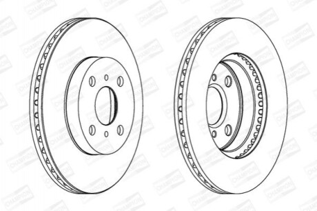 Гальмівний диск (передній) CHAMPION 562455CH (фото 1)