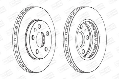 Гальмівний диск (передній) CHAMPION 562460CH (фото 1)