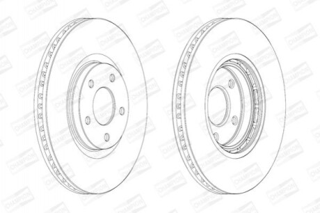 Гальмівний диск (передній) CHAMPION 562465CH (фото 1)