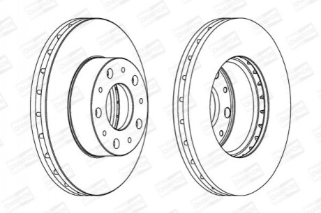 CHAMPION CITROEN Диск тормозной передн.Jumper,Fiat Ducato,Boxer 06- 562468CH