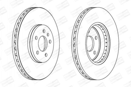 Гальмівний диск (передній) CHAMPION 562511CH (фото 1)