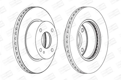 CHAMPION FORD Диск тормозной передн. Fiesta 08- 562539CH