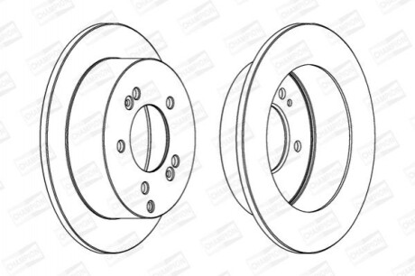 CHAMPION HYUNDAI диск гальмівний задн.Tucson,Sonata V, Kia Magentis 562552CH