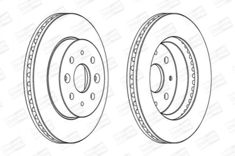 CHAMPION PARTS KIA Тормозной диск передн.Rio 1.3/1.5 00- 562557CH