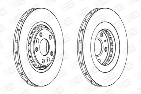 Гальмівний диск (передній) CHAMPION 562596CH (фото 1)