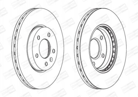 Гальмівні диски – 2 шт. (передні) CHAMPION 562631CH (фото 1)
