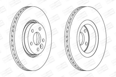 Гальмівний диск (передній) CHAMPION 562643CH-1 (фото 1)