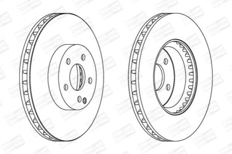 Гальмівний диск (передній) CHAMPION 562647CH-1 (фото 1)